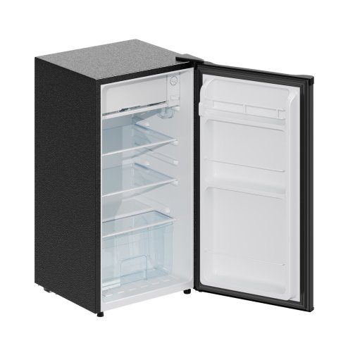 83L Single Door Fridge with Built-in Ice Box, Black