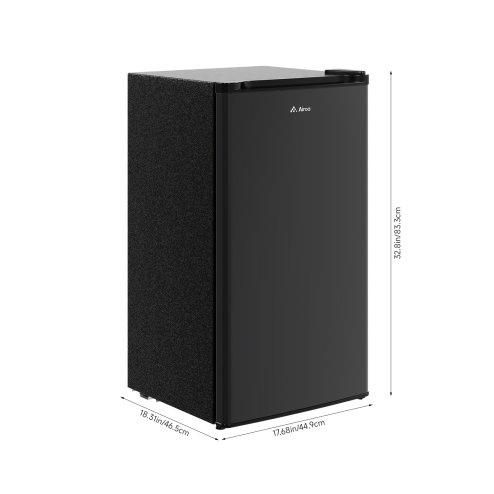 83L Single Door Fridge with Built-in Ice Box, Black
