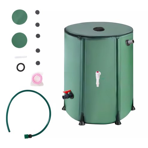 250L Collapsible Rain Barrel with Filter