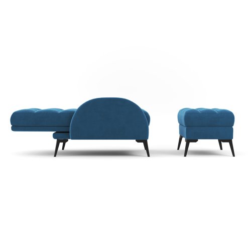 Leisure Recliner Armchair and Ottoman Set with Footstool Metal Legs