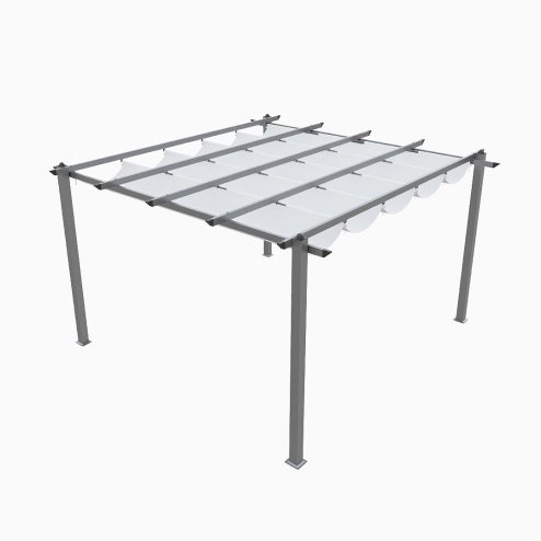 Living and Home 13x13ft Aluminium Pergola with Retractable Roof