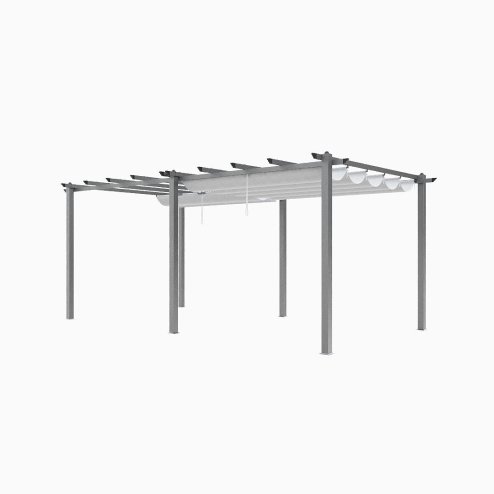 Living and Home 10x20ft Aluminium Pergola with Retractable Roof