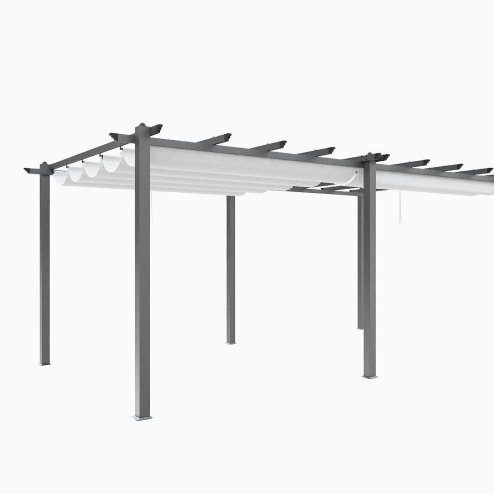 Living and Home 10x20ft Aluminium Pergola with Retractable Roof