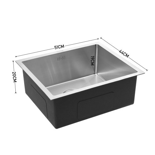 Single Bowl Stainless Steel Sink with Strainer Waste kit
