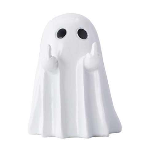 Living and Home Desktop Halloween Middle Finger Ghost Figurine Decoration