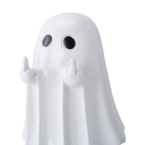 Living and Home Desktop Halloween Middle Finger Ghost Figurine Decoration