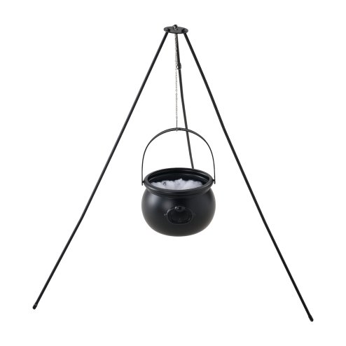 Living and Home Halloween Witch Cauldron on Tripod with Light Strip