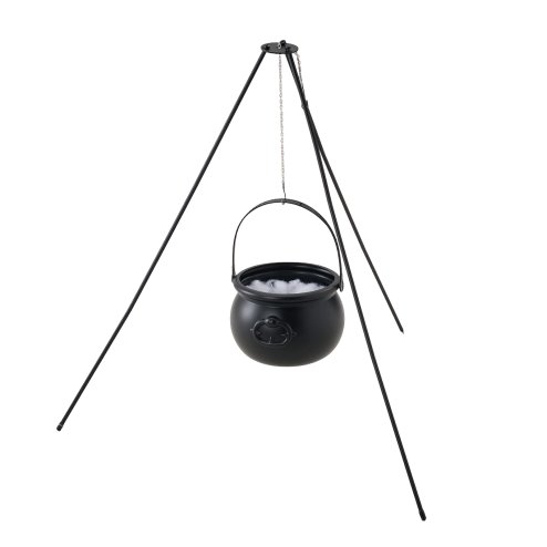Living and Home Halloween Witch Cauldron on Tripod with Light Strip