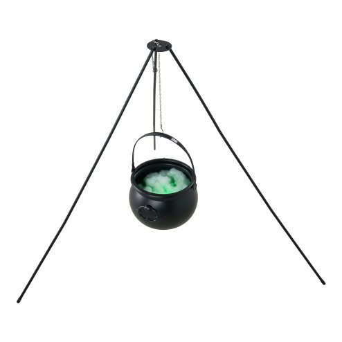 Living and Home Halloween Witch Cauldron on Tripod with Light Strip