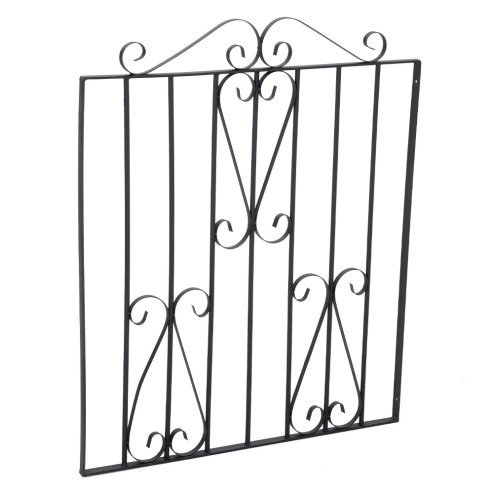 3ft Modern Metal Garden Gate Fence Gate Black with Fittings Bolt Heavy Duty