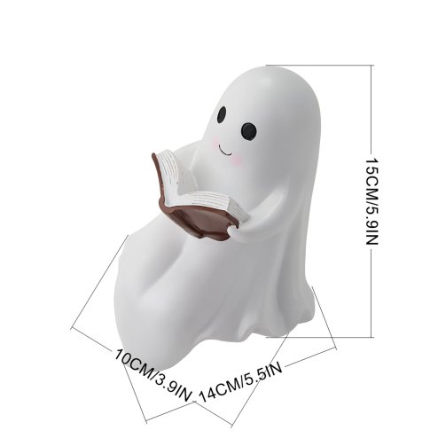 Living and Home Halloween Cute Ghost Reading Book Lamp