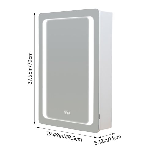Rectangle Wall Mounted LED Mirror Cabinet