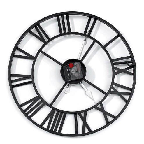 Vintage Wall Clock with Roman Numerals for Home Decor