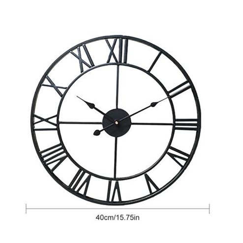 Vintage Wall Clock with Roman Numerals for Home Decor