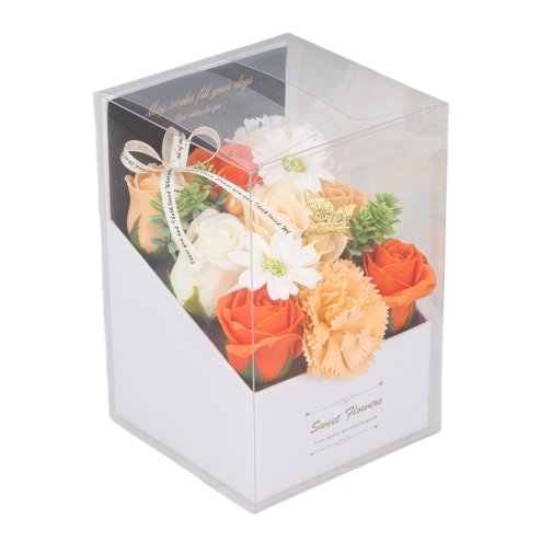 Living and Home Rose Scent Soap Flower Gift Box Tabletop Decor
