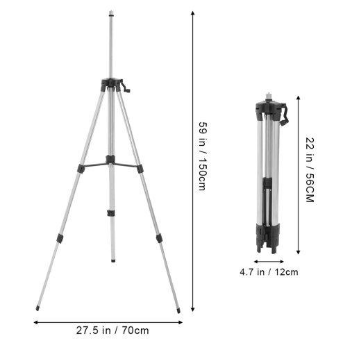 Living and Home 70cm W x 150cm H Universal Tripod for Laser Level