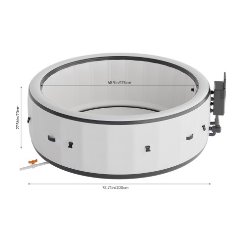 Living and Home Portable Inflatable Hot Tub with 150 Soothing Air Jets