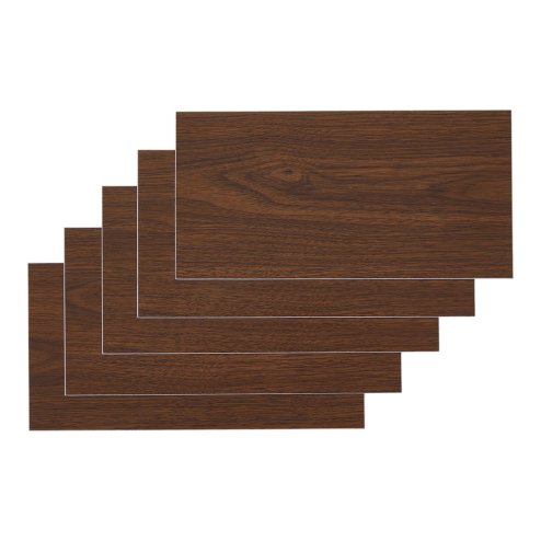 Living and Home 36Pcs Self-Adhesive Flooring Tile Set, 15x30cm, Brown Wood Grain