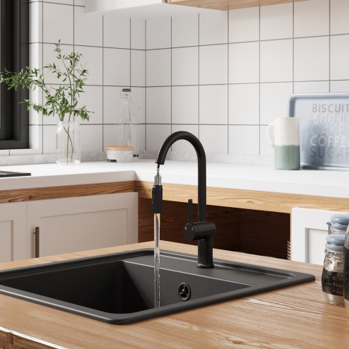 Pull-out Sprayer Retractable Kitchen Faucet with 3 Modes