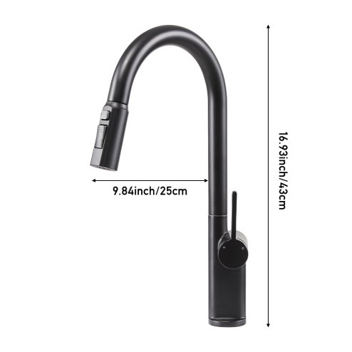 Pull-out Sprayer Retractable Kitchen Faucet with 3 Modes