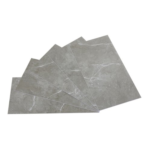 Living and Home 36Pcs Self-Adhesive Flooring Tile Set, 15x30cm, Grey Marble Effect