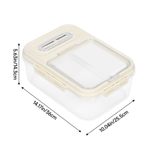 Transparent Food Storage Container with Lid