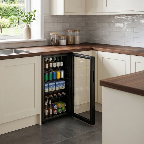 109L Freestanding Beverage Cooler Drinks Fridge, Wine Cabinet