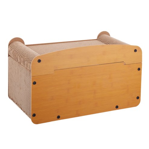 Cat Scratcher House with Hanging Plush Balls for Indoor