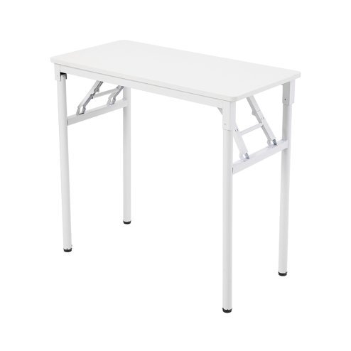 Living and Home Folding Office Desk Foldable Writing Table-White, 80x40cm