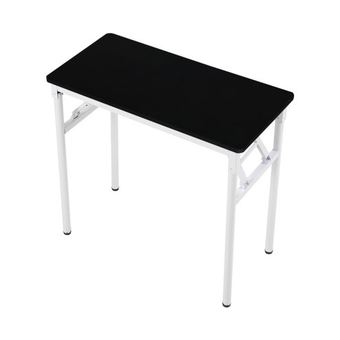Living and Home Folding Office Desk Foldable Writing Table-Black, 80x40cm