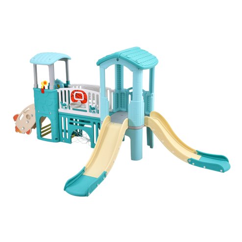 Toddlers Slide and Climber with Balls and Ring Toss