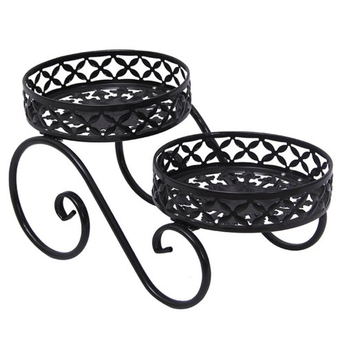 Black Iron Potted Plant Stand, Flower Stand