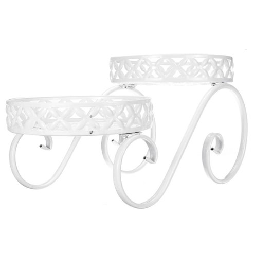 White Iron Potted Plant Stand, Flower Stand