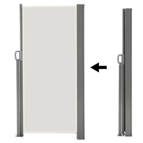 300cm L x 180cm W Outdoor Retractable Privacy Side Awning, Beige