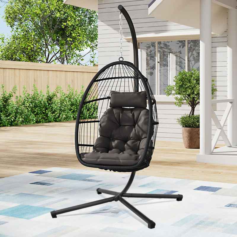 Hanging Chair with Stand and Cushion
