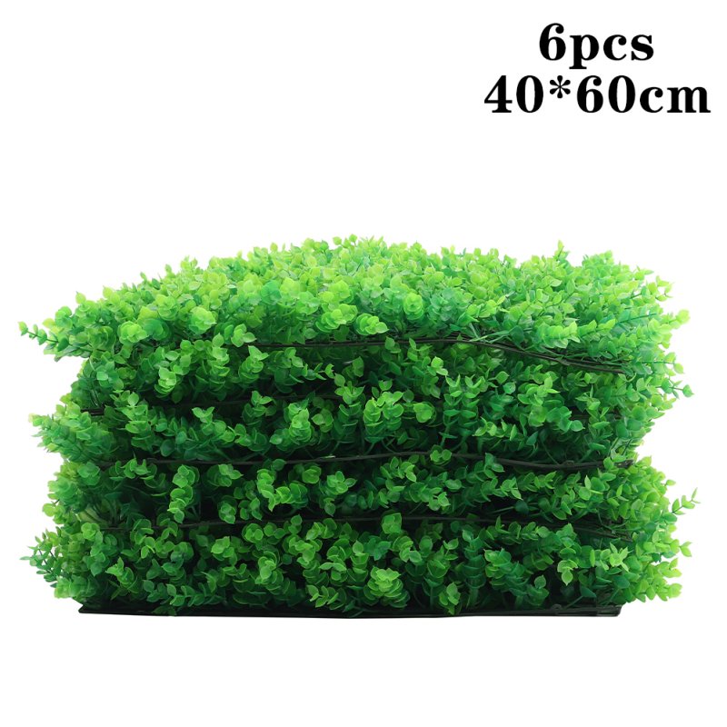 Living and Home 6Pcs Decorative Artificial Grass Hedge Panels 40x60cm
