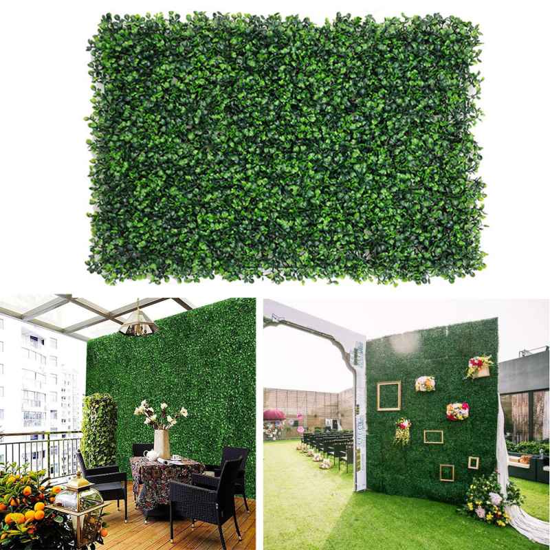 Living and Home 6Pcs Decorative Artificial Boxwood Panels for Indoor Outdoor 40x60cm