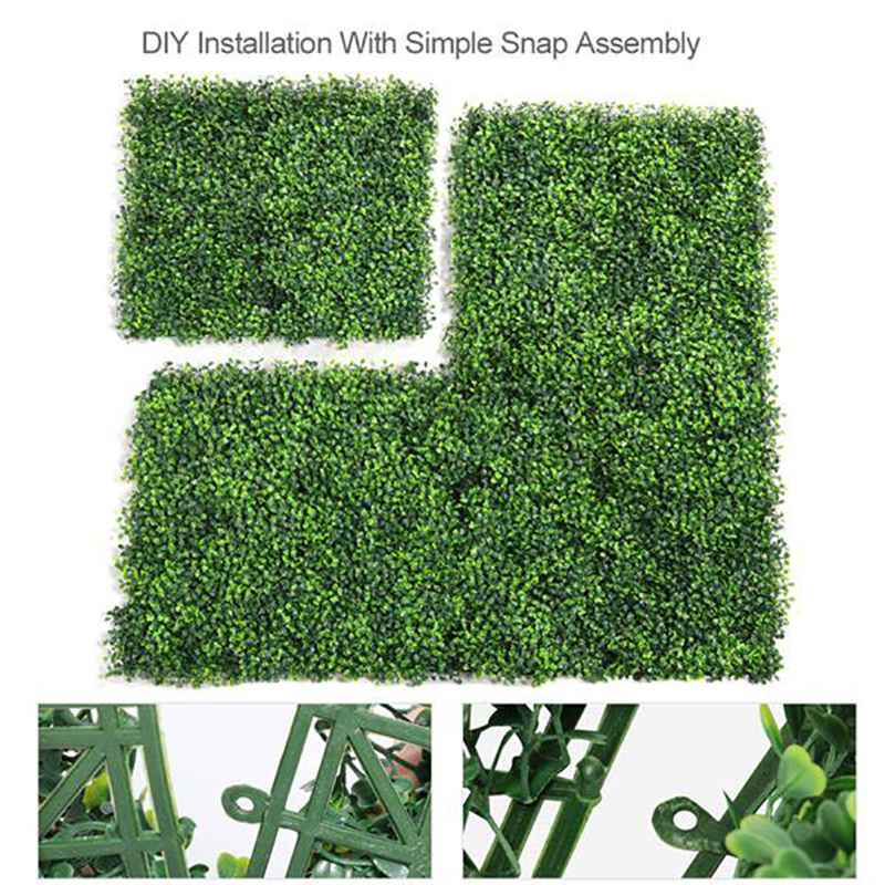 Living and Home 6Pcs Decorative Artificial Boxwood Panels for Indoor Outdoor 40x60cm