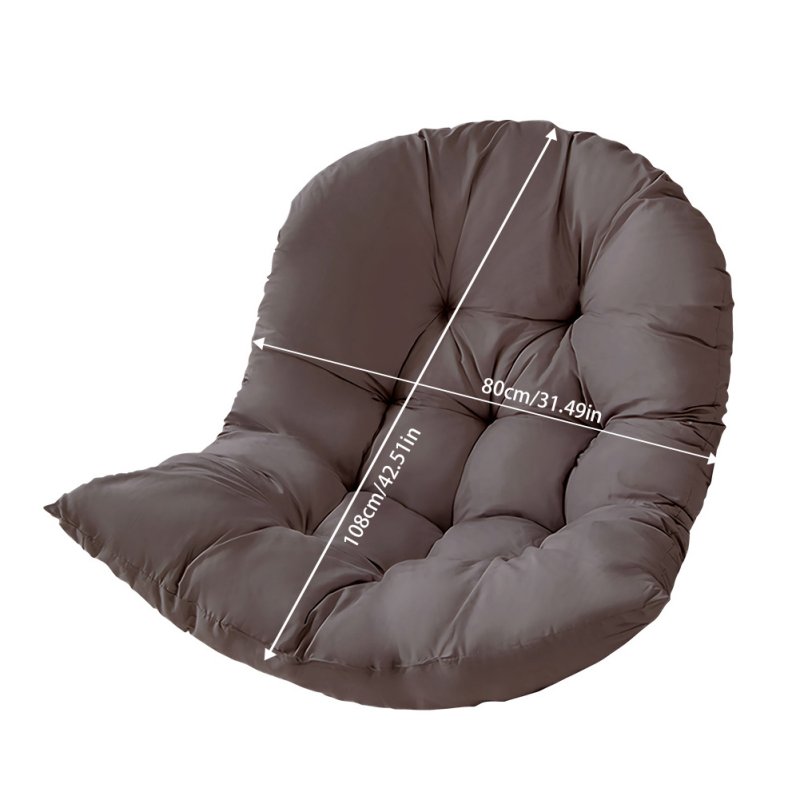 Living and Home Outdoor Thick Hanging Egg Chair Cushion Swing Chair Seat Pad, Dark Grey