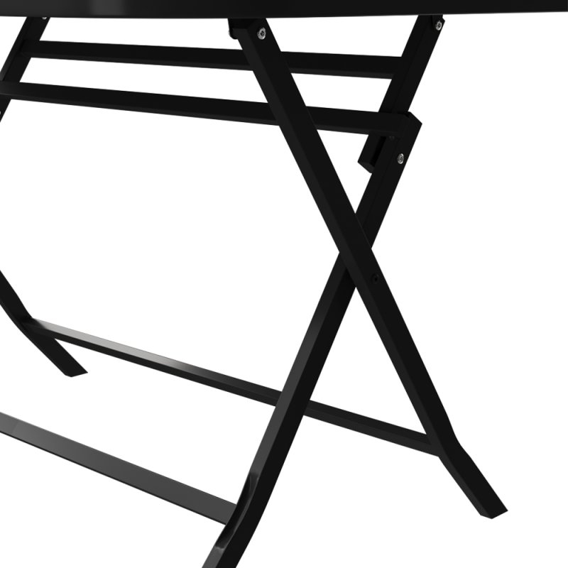 120x80cm Outdoor Folding Table with Umbrella Hole