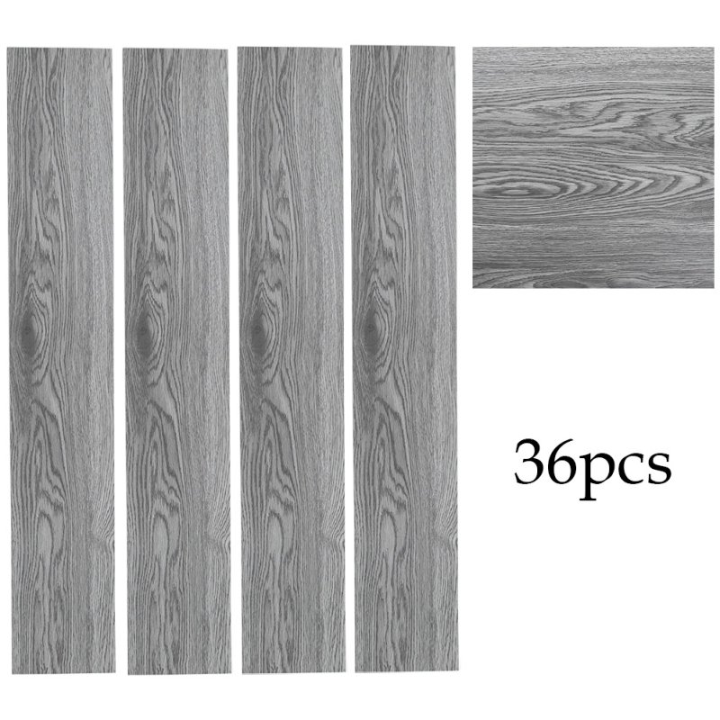 Livingandhome 36pcs Rustic Lifelike Wood Grain Self-adhesive PVC Flooring