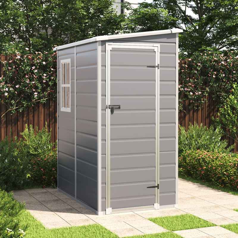 Living and Home 5 x 4FT Garden Plastic Storage Shed with Lockable Door