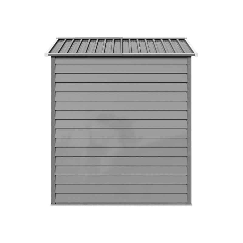 Living and Home 8.1x5.7FT Metal Apex Roof Garden Tool Shed, Grey