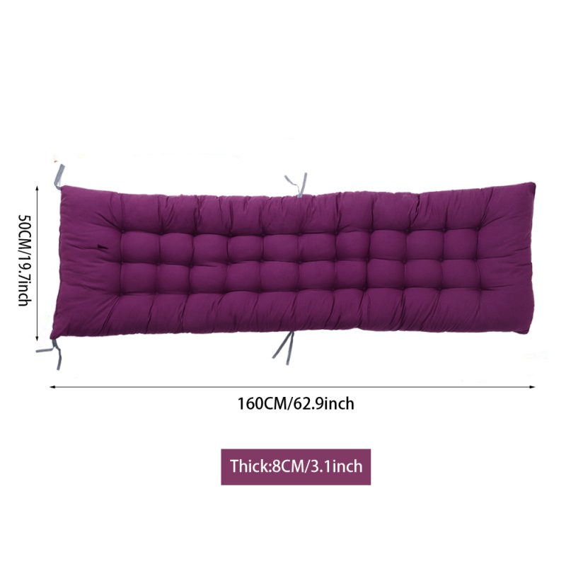 Living and Home Non-slip Sun Lounger Cushion for Garden Patio Purple, 160cm(W) x 50cm(D)