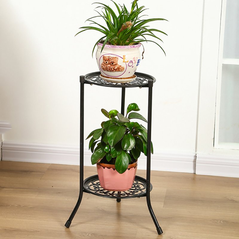 Living and Home Vintage 2 Tier Metal Plant Display Stand