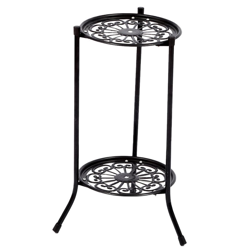 Living and Home Vintage 2 Tier Metal Plant Display Stand