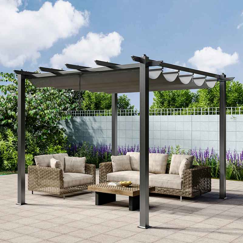 Living and Home 3x3M Aluminum Pergola for Patio Deck