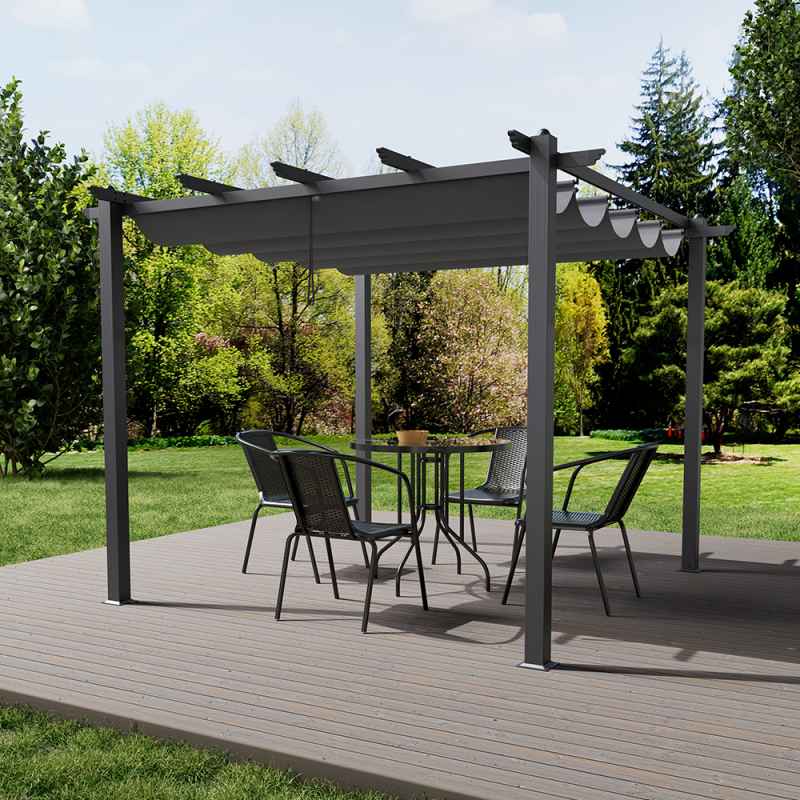 4x3M Aluminum Patio Pergola with Canopy