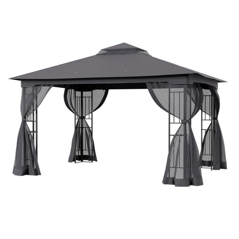 Living and Home Outdoor Garden Gazebo Shade Canopy 395cm W x 295cm D x  280cm H