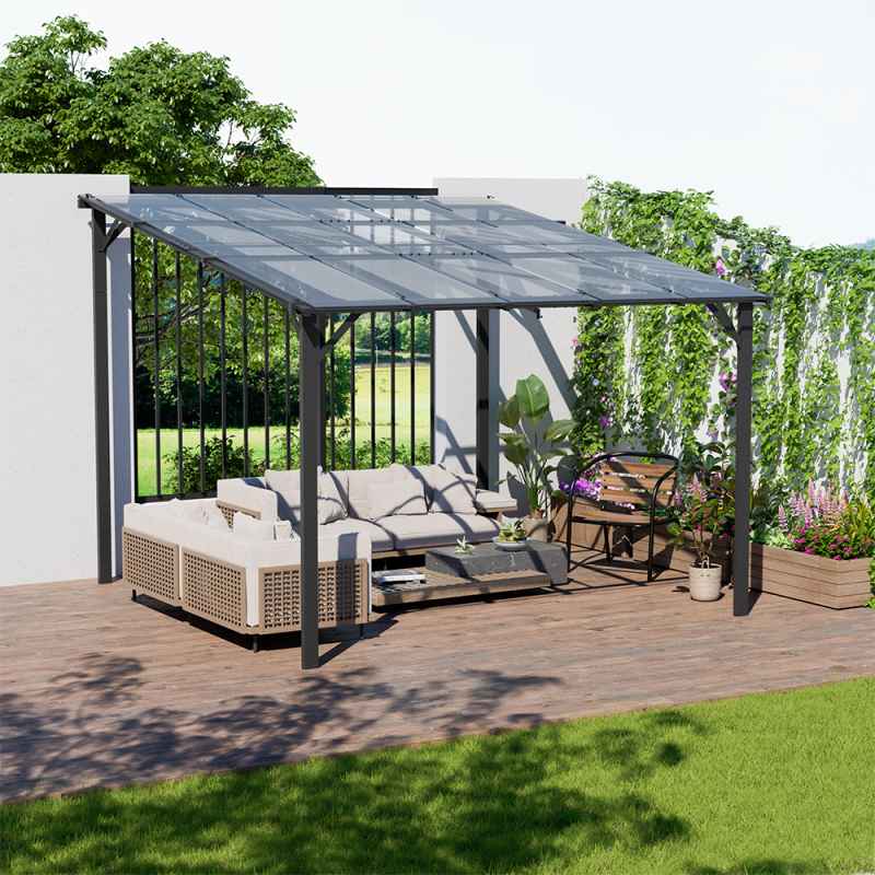 Living and Home Wall-Mounted Canopy 300cm W x 250cm H